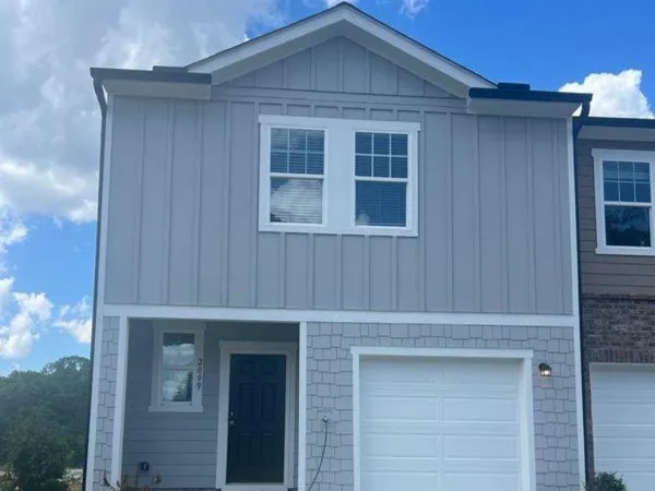 a front view of a house
