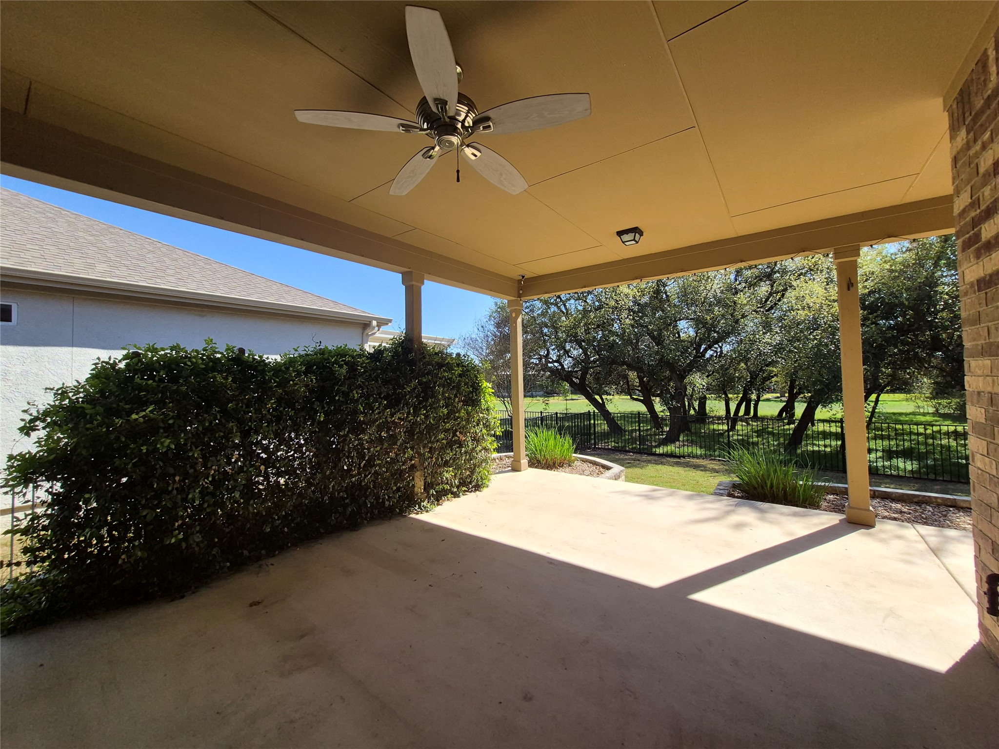 108 Calhoun Lane Georgetown, TX 78633 - Photo 22 of 27 View of patio / terrace featuring a ceiling fan