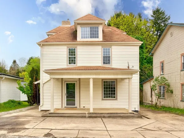 a front view of a house