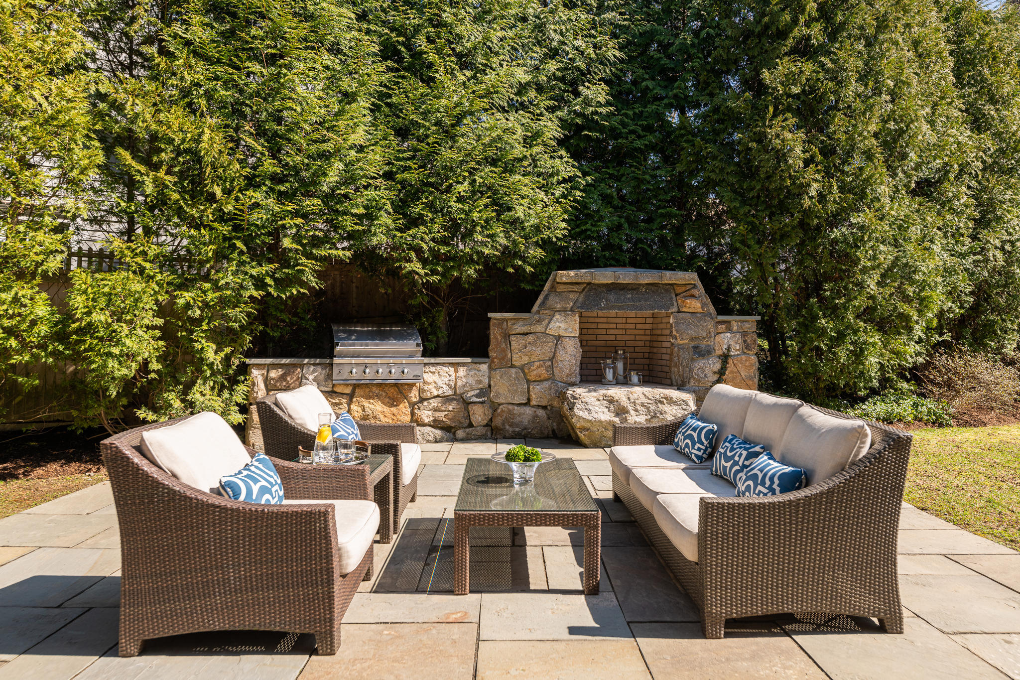 5 Gilliam Lane Riverside, CT 06878 - Photo 34 of 46 a view of a table and chairs in the patio