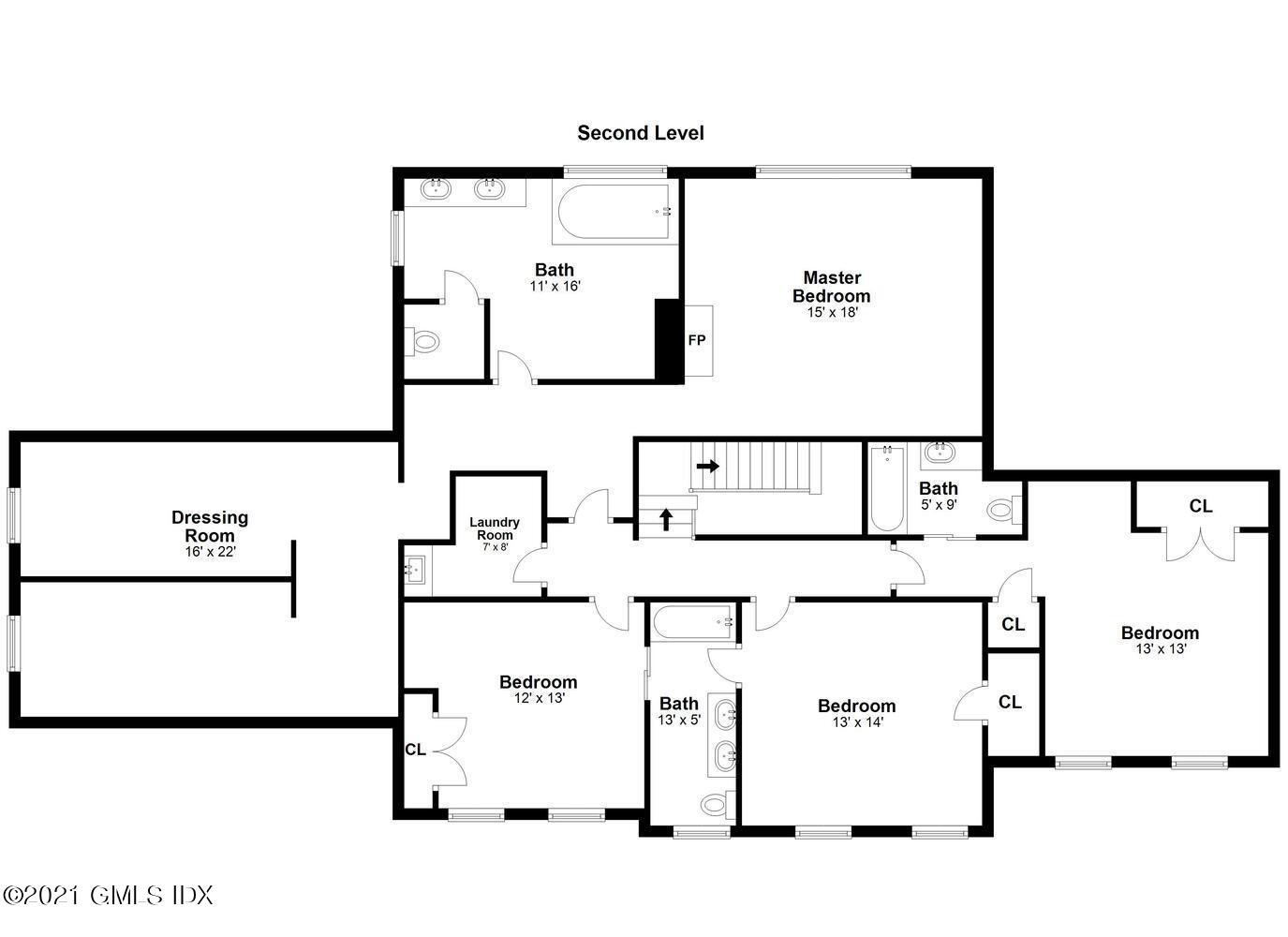 5 Gilliam Lane Riverside, CT 06878 - Photo 45 of 46 a picture of a floor plan