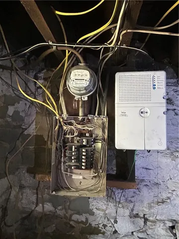 a close view of water heater room