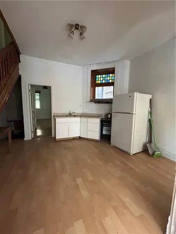 a big room with windows and closet