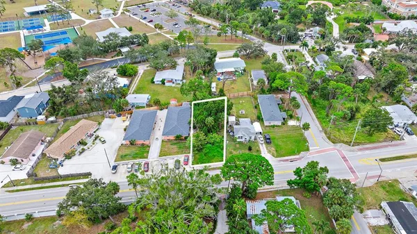 an aerial view of multiple house