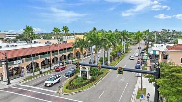 an aerial view of a city