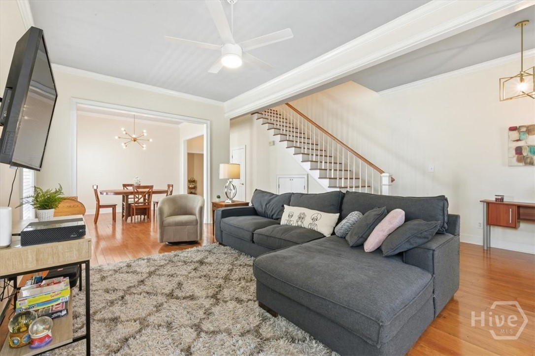 516 West 37th Street Savannah, GA 31415 - Photo 9 of 43 Spacious Living Room Full View