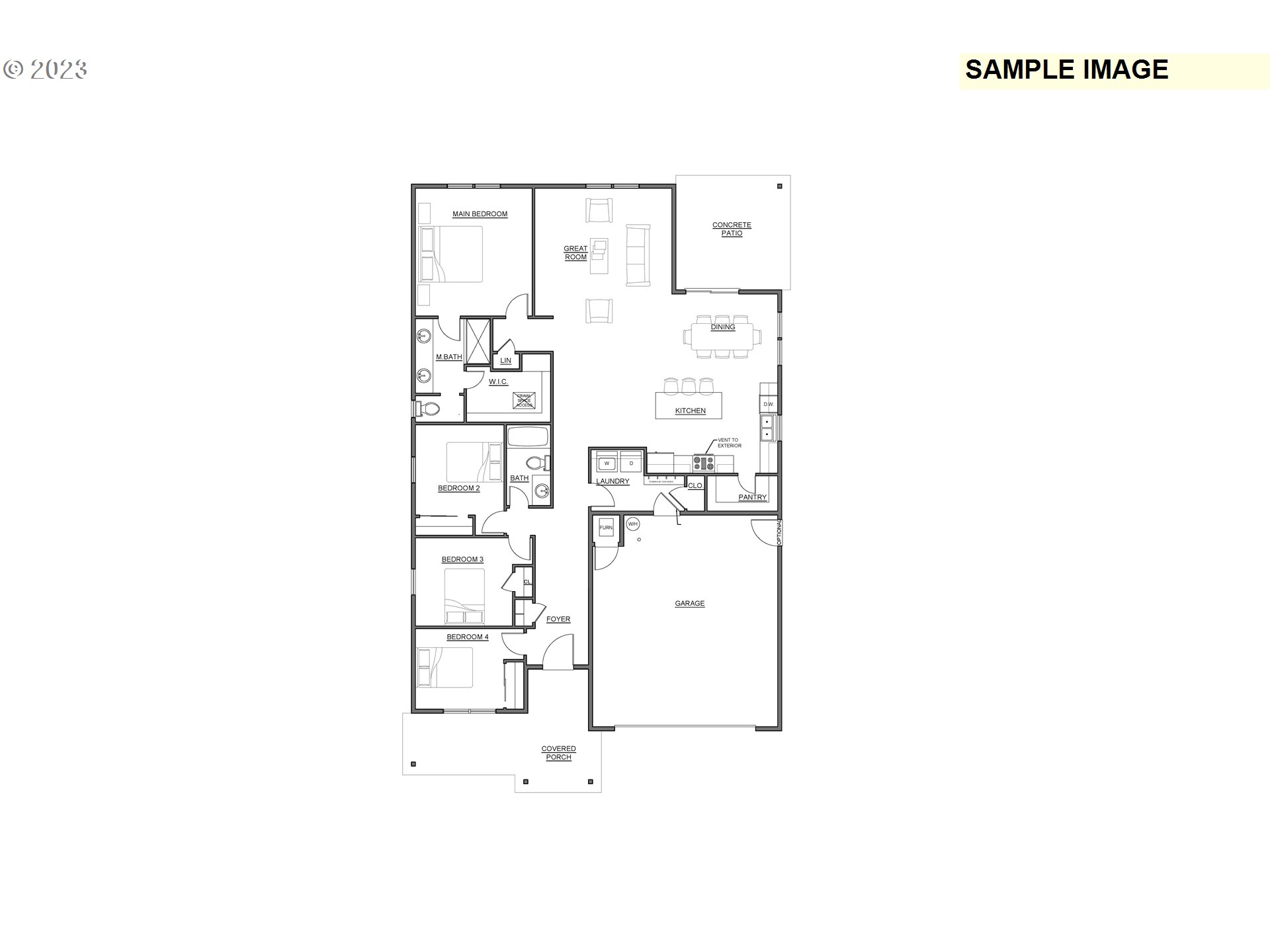 300 Southwest Wren Court Boardman, OR 97818 - Photo 2 of 2 a picture of a bench in a white building
