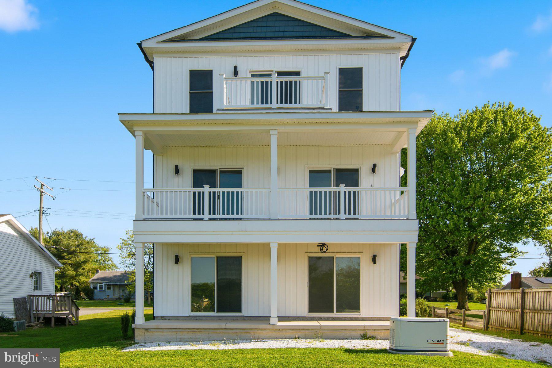a front view of residential houses