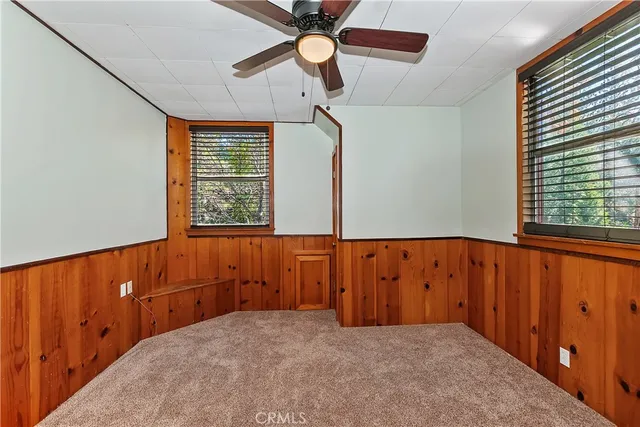 a view of a hallway with closet