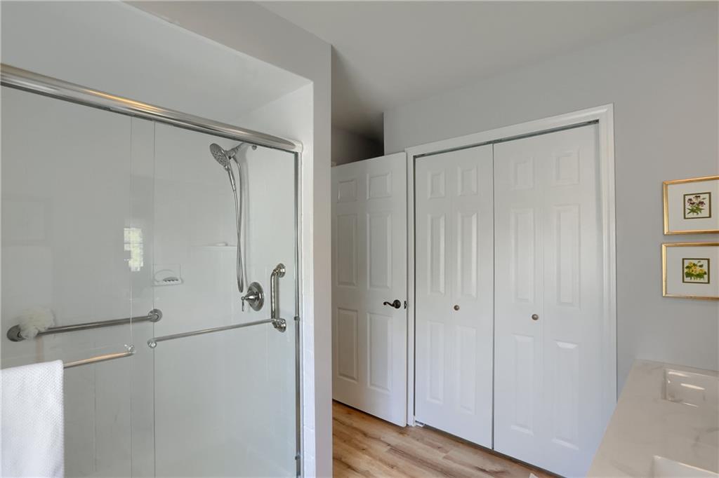 4201 Battle Ridge Road McDonald, PA 15057 - Photo 33 of 50 a bathroom with a shower and a glass door