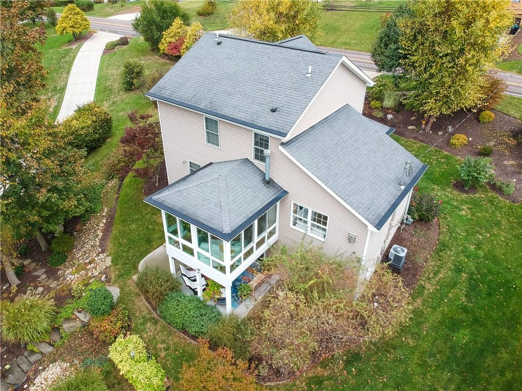 4201 Battle Ridge Road McDonald, PA 15057 - Photo 44 of 50 an aerial view of a house with balcony and trees al around