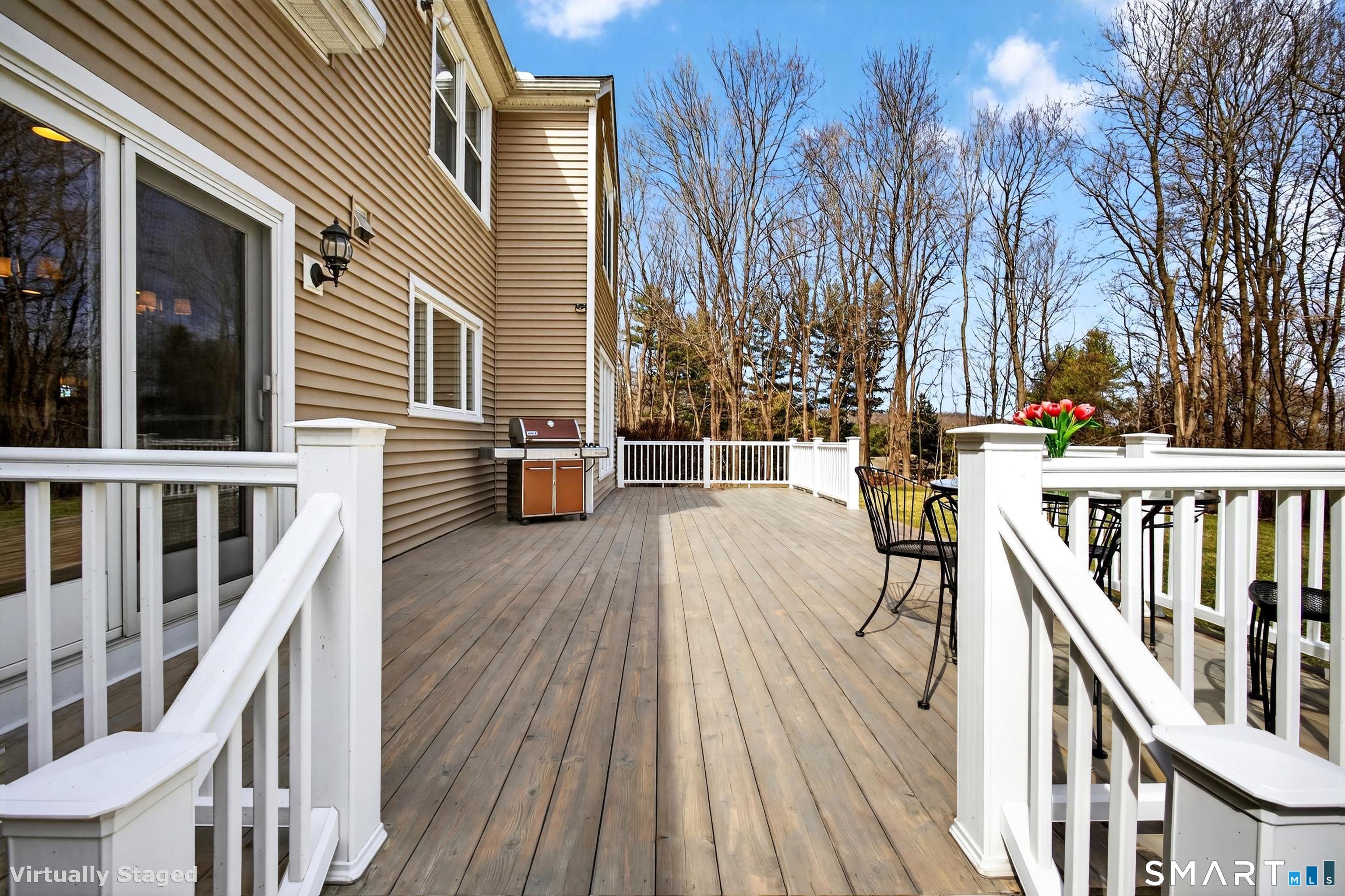42 Great Hill Road Ridgefield, CT 06877 - Photo 37 of 40 Deck recently painted, picture is digitally enhanced
