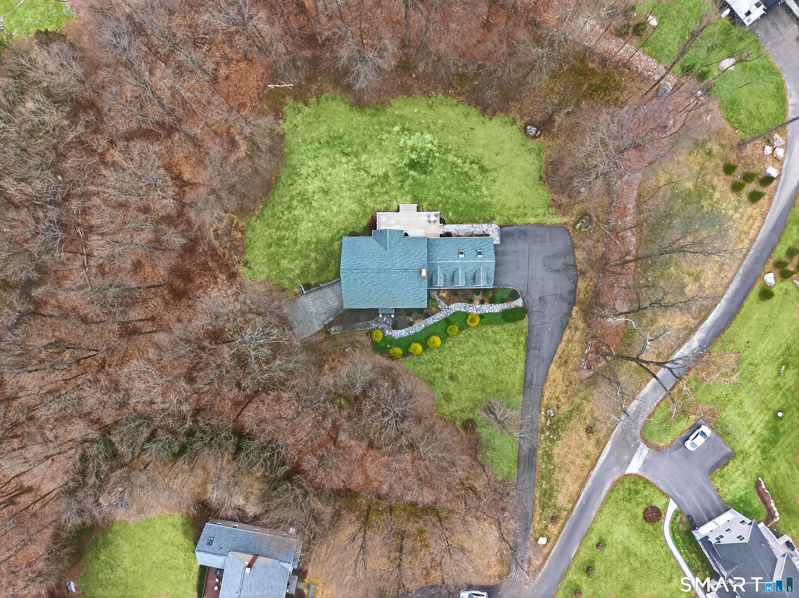 42 Great Hill Road Ridgefield, CT 06877 - Photo 39 of 40 Aerial View of beautiful park-like property