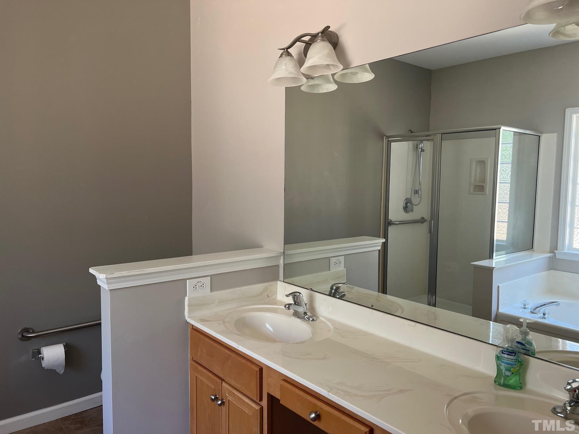 10527 Dapping Drive Raleigh, NC 27614 - Photo 15 of 20 a bathroom with a sink and a mirror