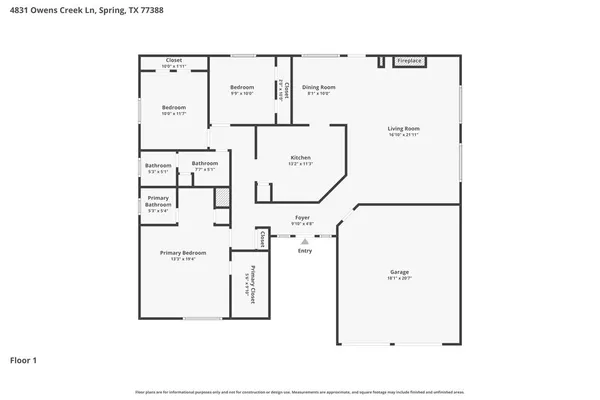 $1,885 | 4831 Owens Creek Lane, Spring, TX 77388