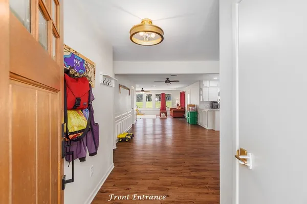 a view of a hallway with interior of the house