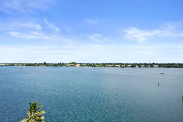a view of a lake with a mountain