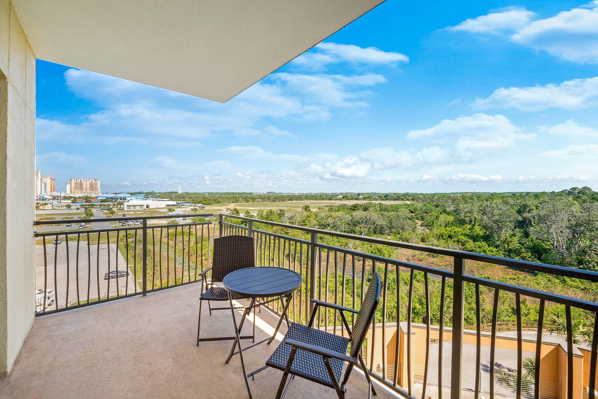 15100 Front Beach Road, Unit 517 Panama City Beach, FL 32413 - Photo 19 of 21 a view of a balcony with lake view
