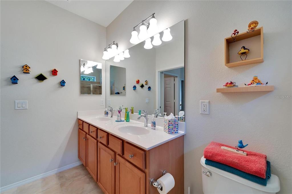 428 Seneca Falls Drive Apollo Beach, FL 33572 - Photo 16 of 31 a bathroom with a sink vanity and a mirror