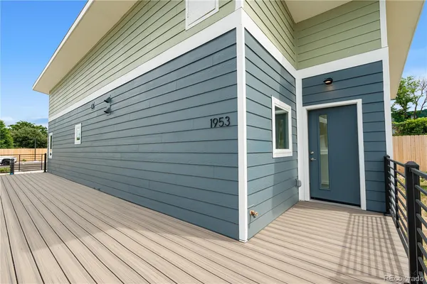 a view of a house with a deck