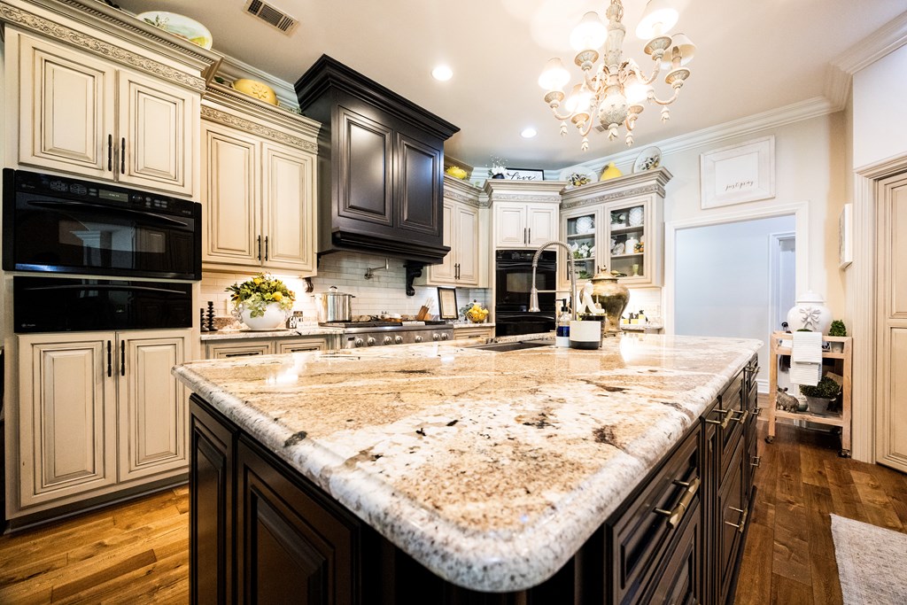 595 Grey Rock Drive Midland, GA 31820 - Photo 19 of 95 a kitchen with stainless steel appliances granite countertop a sink a stove and cabinets