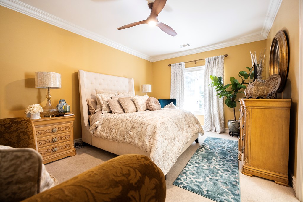 595 Grey Rock Drive Midland, GA 31820 - Photo 61 of 95 a bedroom with a bed dresser and a large window