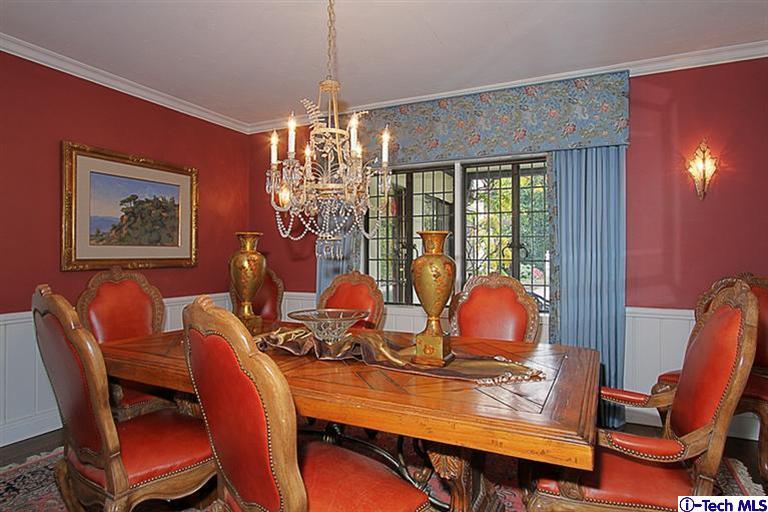 1895 Virginia Road San Marino, CA 91108 - Photo 12 of 45 a view of a dining room with furniture a chandelier and window