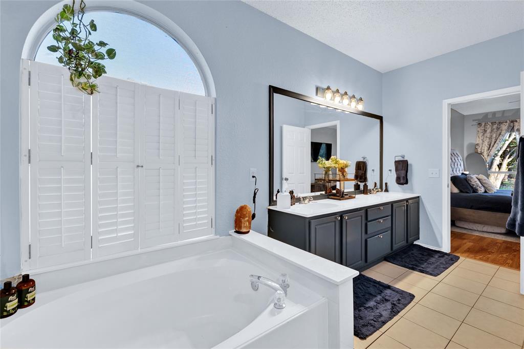 2409 Loon Lake Road Denton, TX 76210 - Photo 14 of 30 Relax and soak in an oversized garden tub after a long day.
