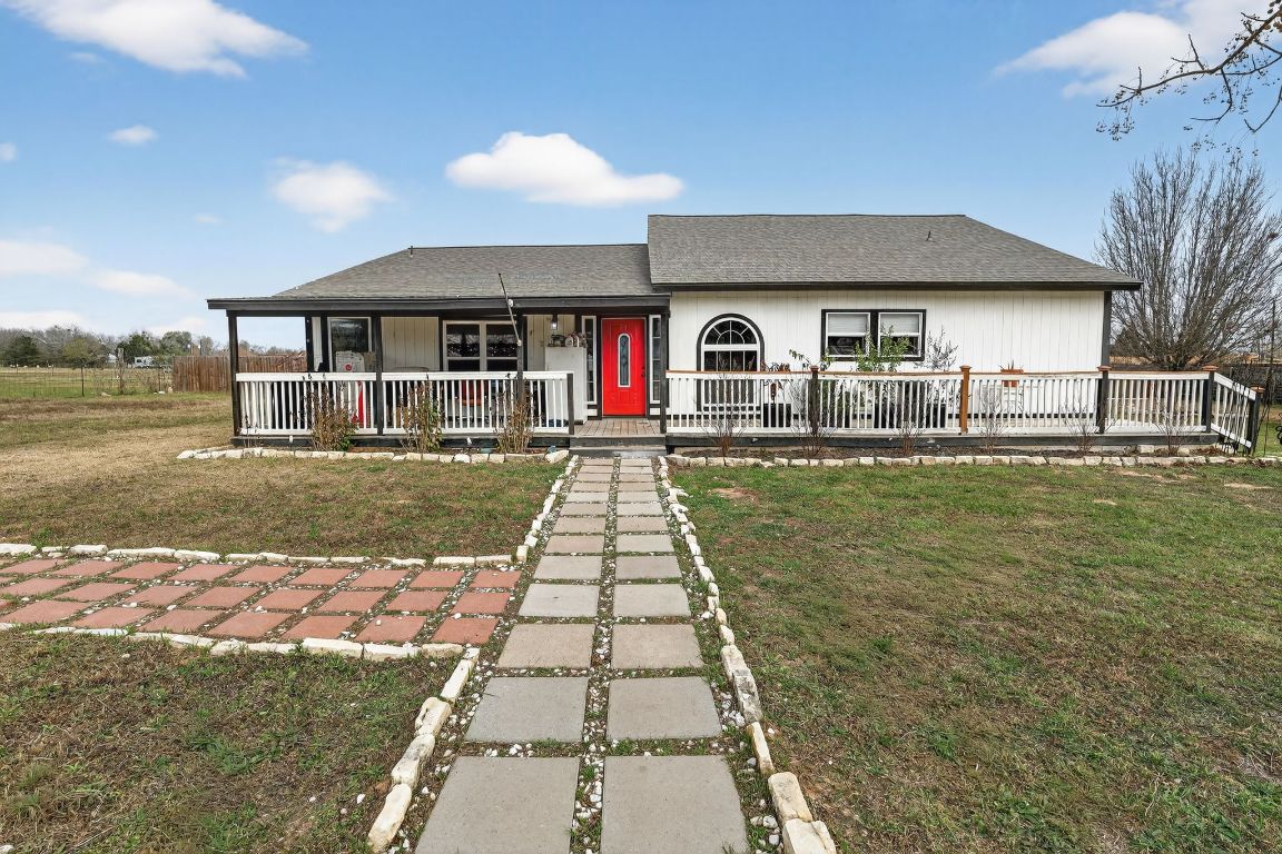 a front view of house with yard