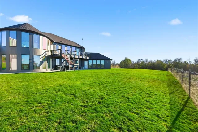 a view of beach and yard
