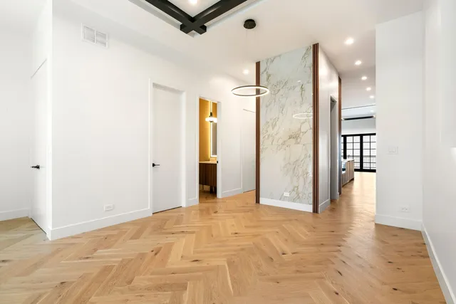 a view of a bathroom with a shower