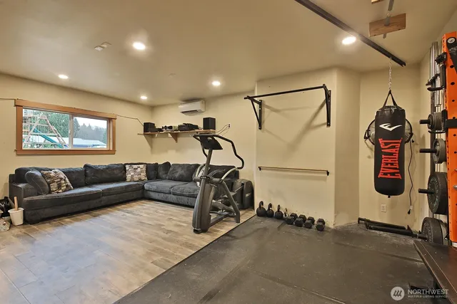 a outdoor space with furniture