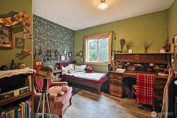 a view of a hallway with washer and dryer