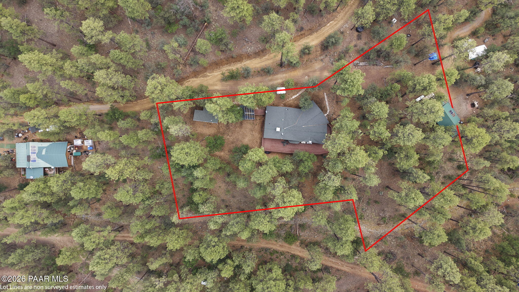 6151 Bannie Mine Road Prescott, AZ 86303 - Photo 35 of 42 41-Birds Eye 2 Lot Line