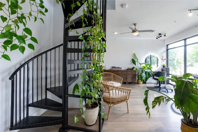 a outdoor living room with furniture