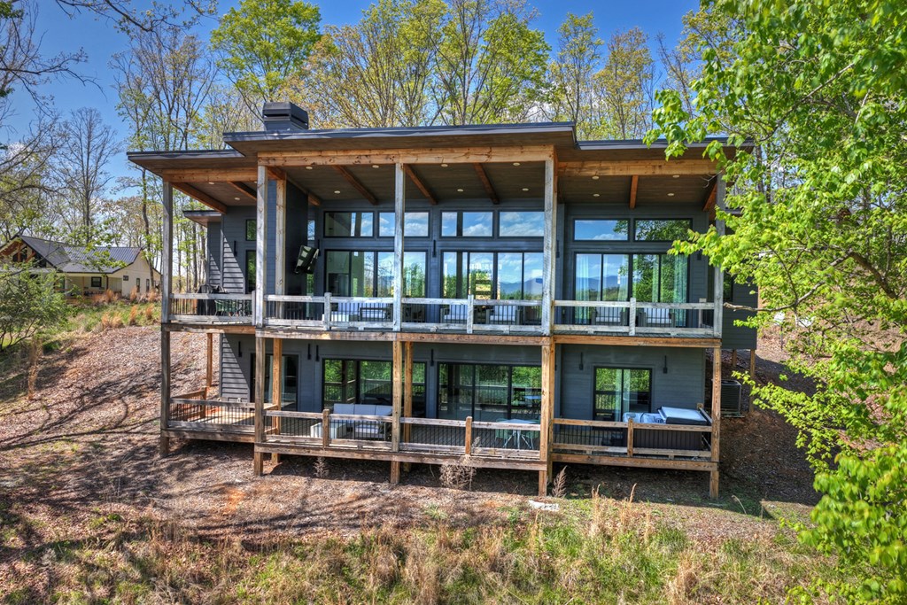 315 Blue Berry Ridge Morganton, GA 30560 - Photo 50 of 61 front view of house with a balcony and outdoor seating