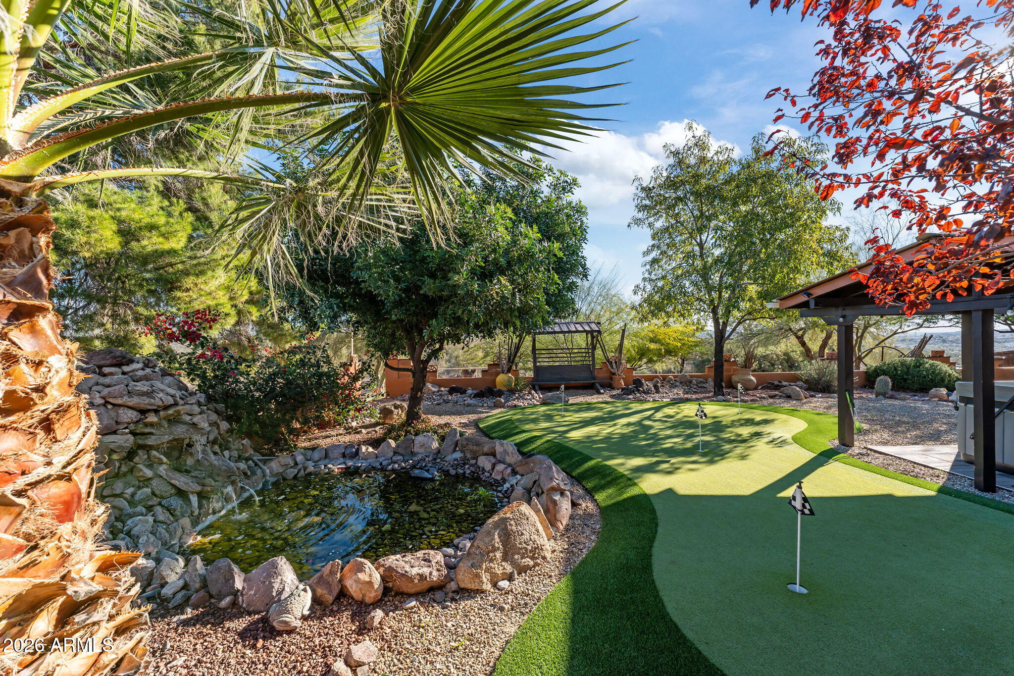 1349 North Forty Road Wickenburg, AZ 85390 - Photo 35 of 49 a view of backyard with swimming pool