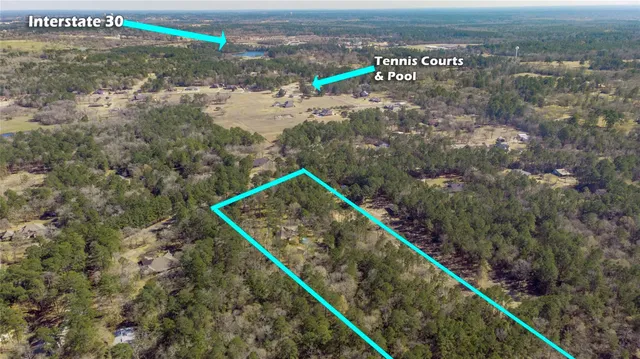 a view of a dry yard with wooden fence