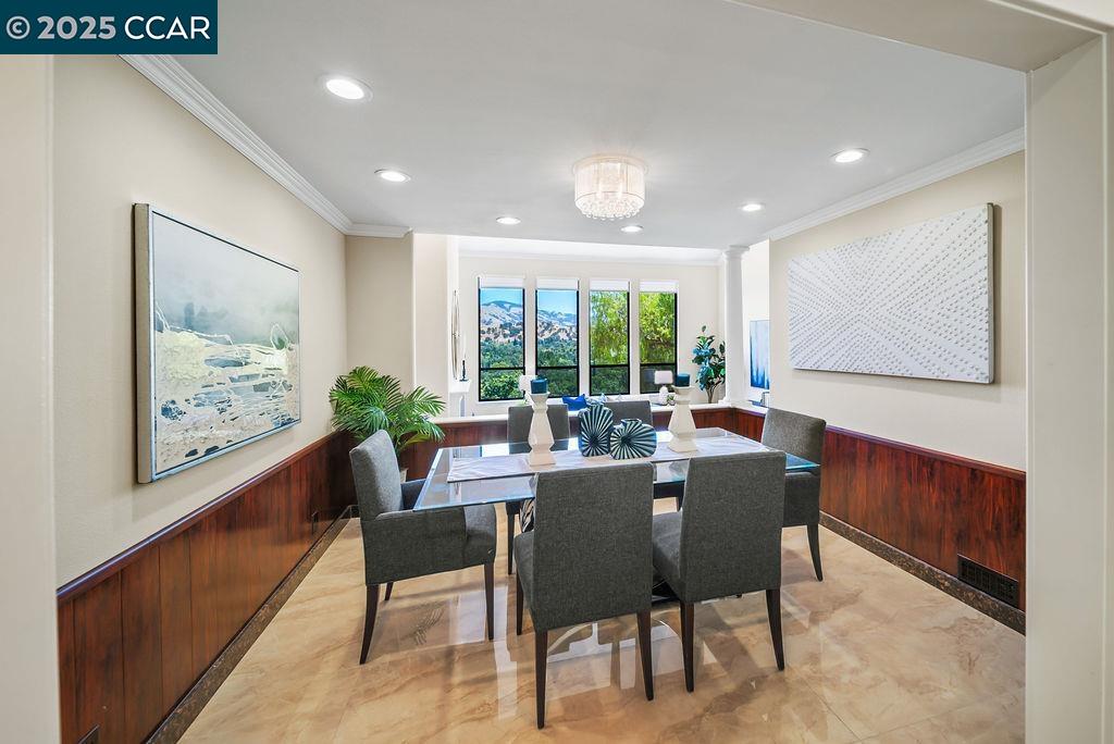 172 Rudgear Drive Walnut Creek, CA 94596 - Photo 23 of 51 a dining room with furniture a rug and a large window