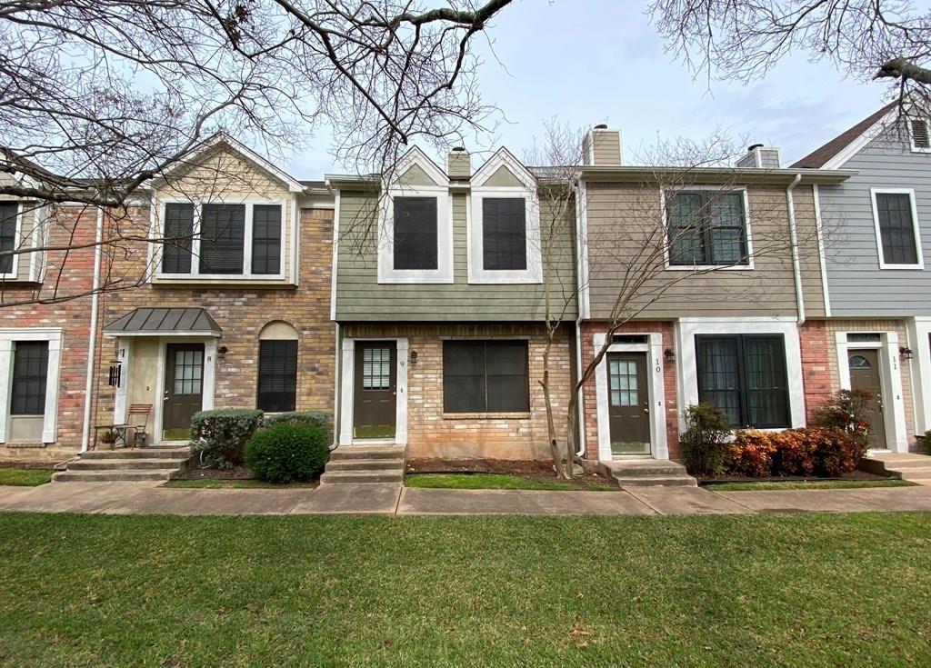 12325 Los Indios Trail, Unit 9 Austin, TX 78729 - Photo 2 of 30 View of front of property with a front yard, brick siding, a chimney, and entry steps