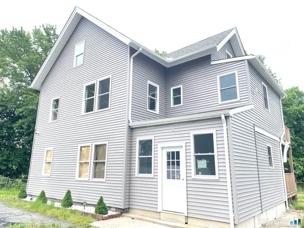 a front view of a house