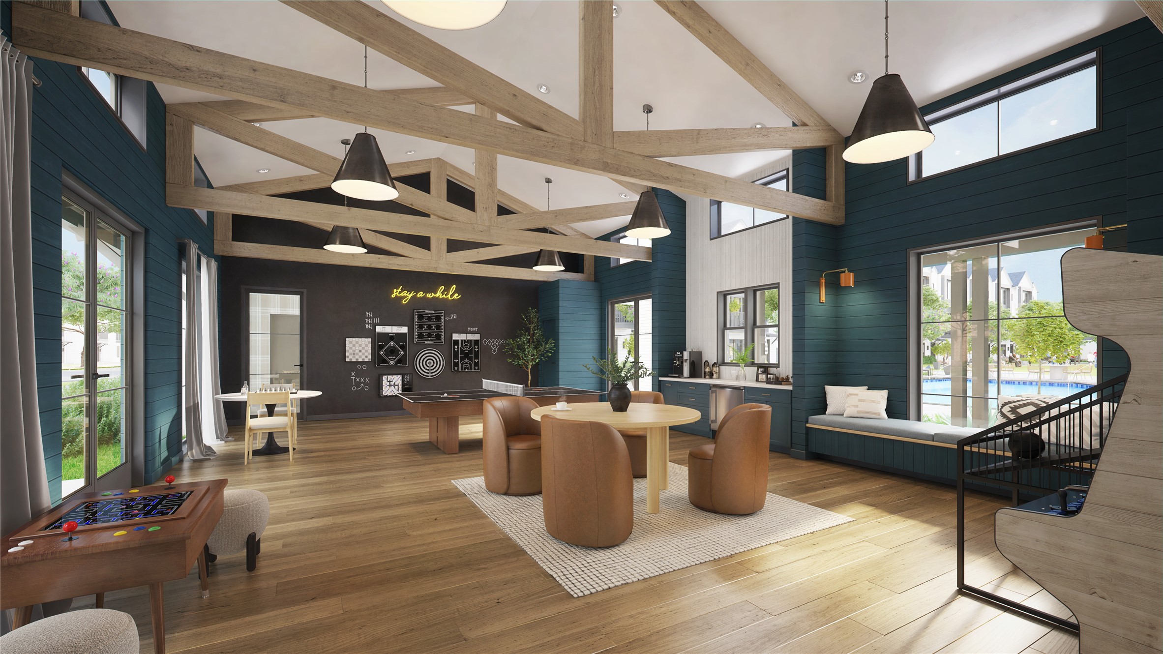 3651-1052 South Custer Road McKinney, TX 75070 - Photo 5 of 11 a living room with furniture large window and wooden floor