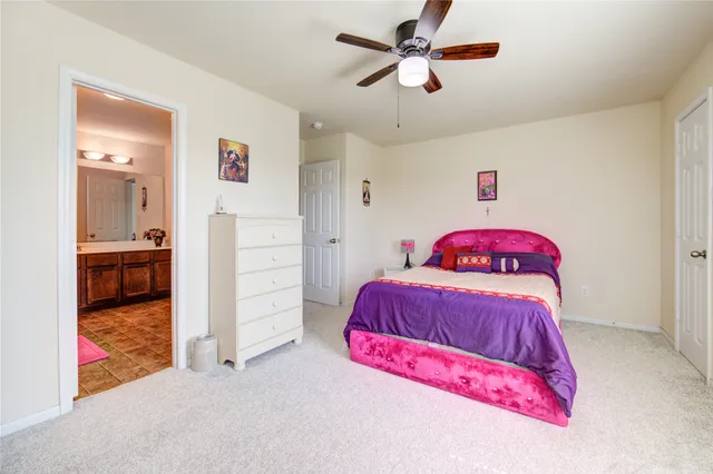 a room with a table and a chair