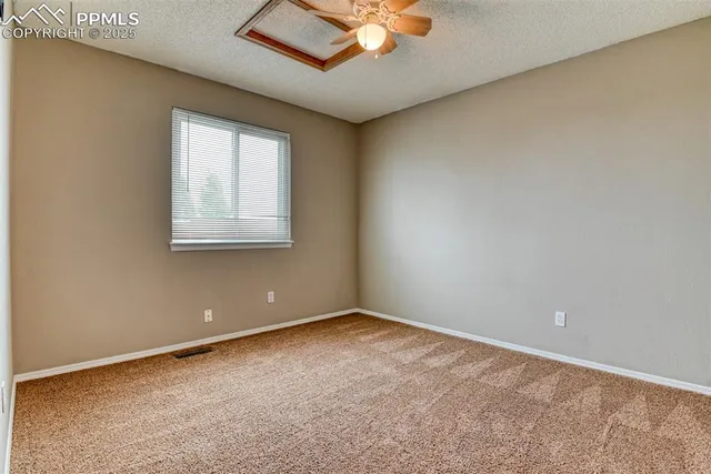 an empty room with a window