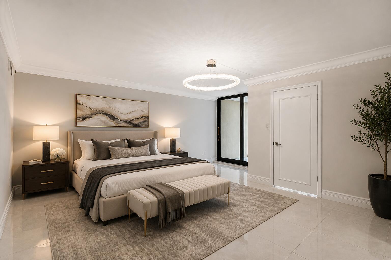 5380 North Ocean Drive, Unit 5A Riviera Beach, FL 33404 - Photo 10 of 38 Primary Bedroom AI Staging
