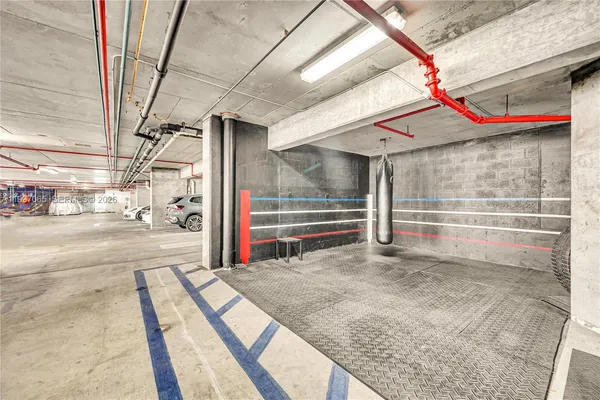 a view of a balcony with city view