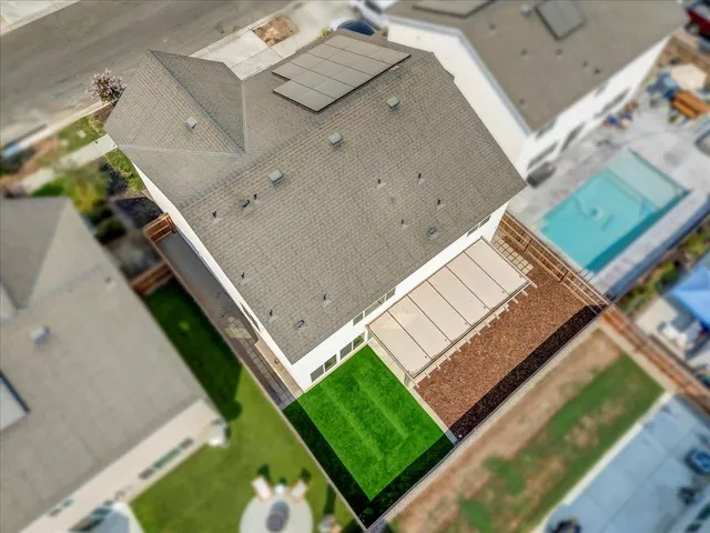 an aerial view of a city