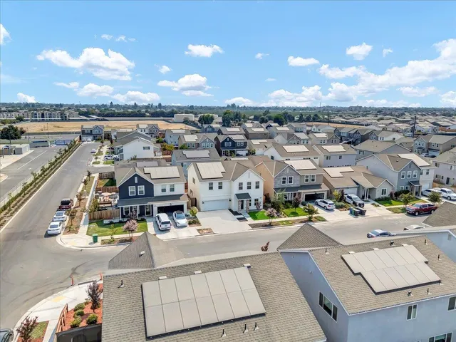 an aerial view of a city