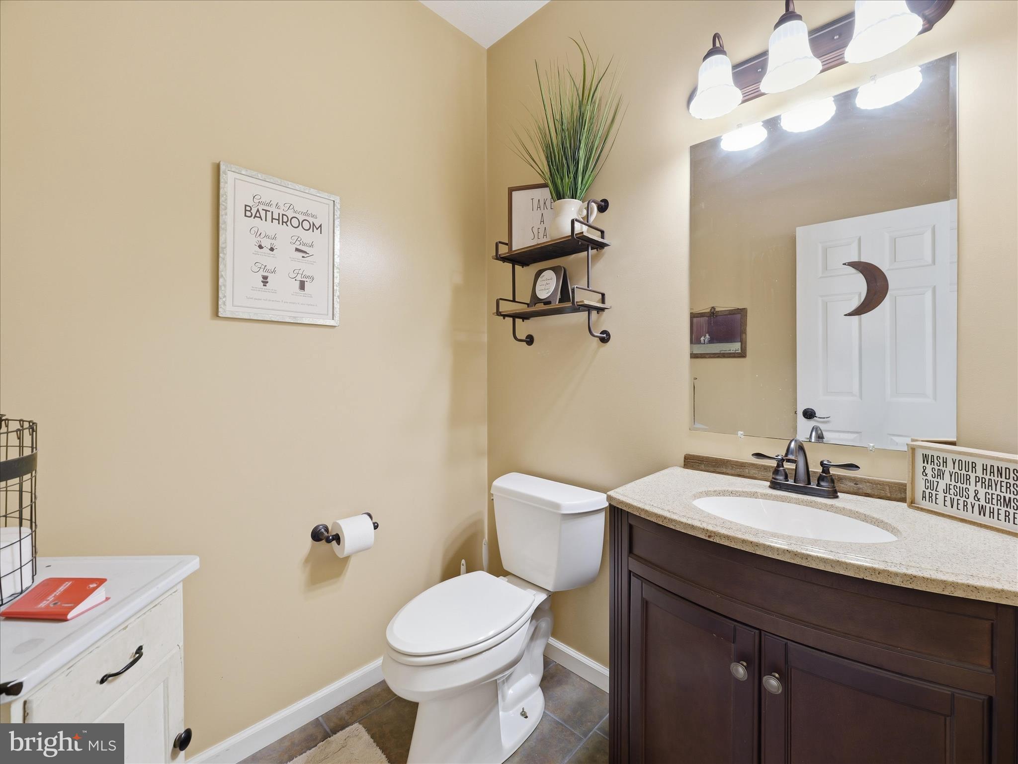 726 Doe Run Road Inwood, WV 25428 - Photo 42 of 68 a bathroom with a sink vanity mirror and toilet