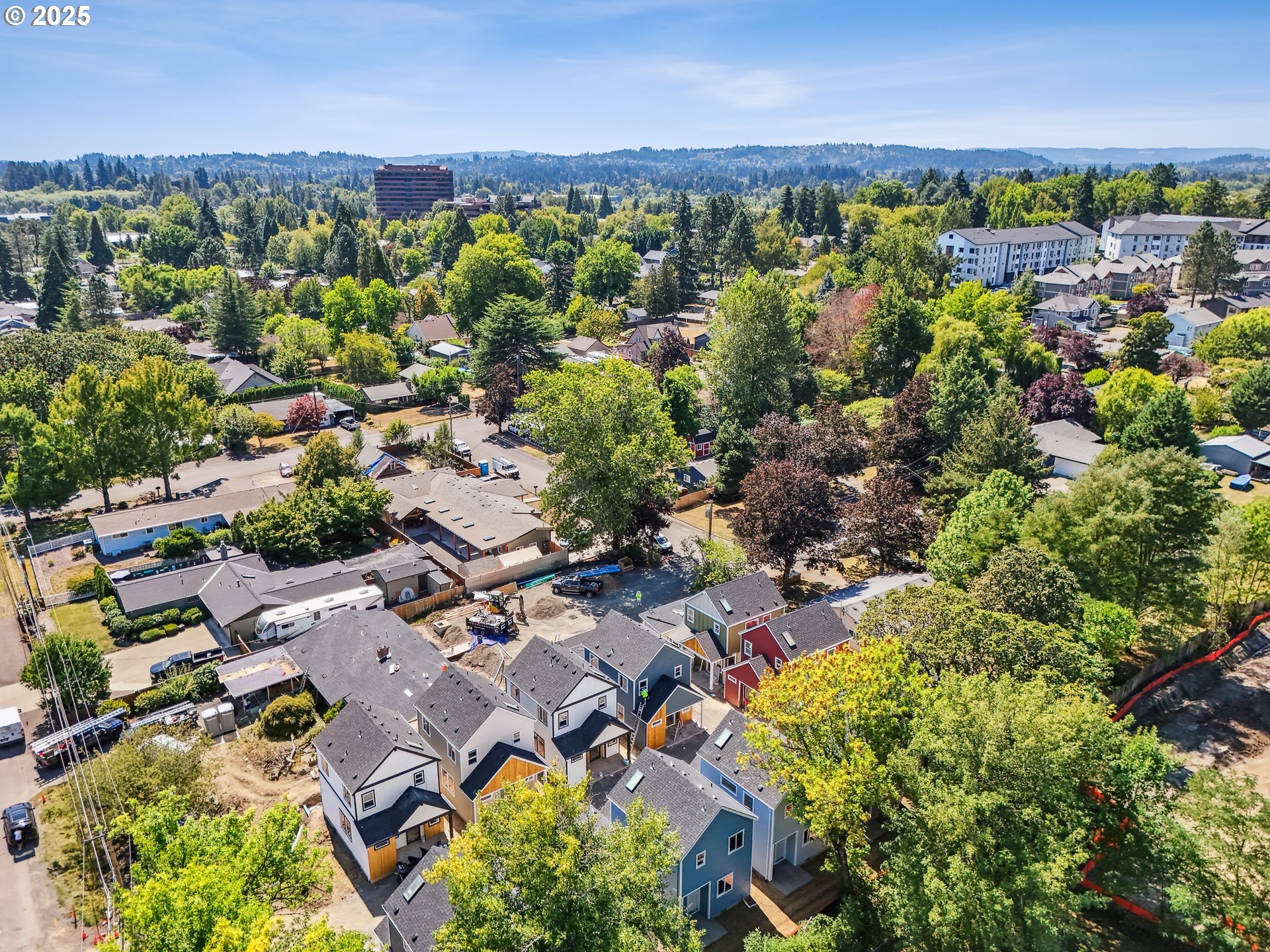 9556 Southwest 91st Avenue, Unit 2 Portland, OR 97223 - Photo 16 of 25 an aerial view of residential houses with outdoor space